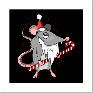 christmas rat Posters and Art